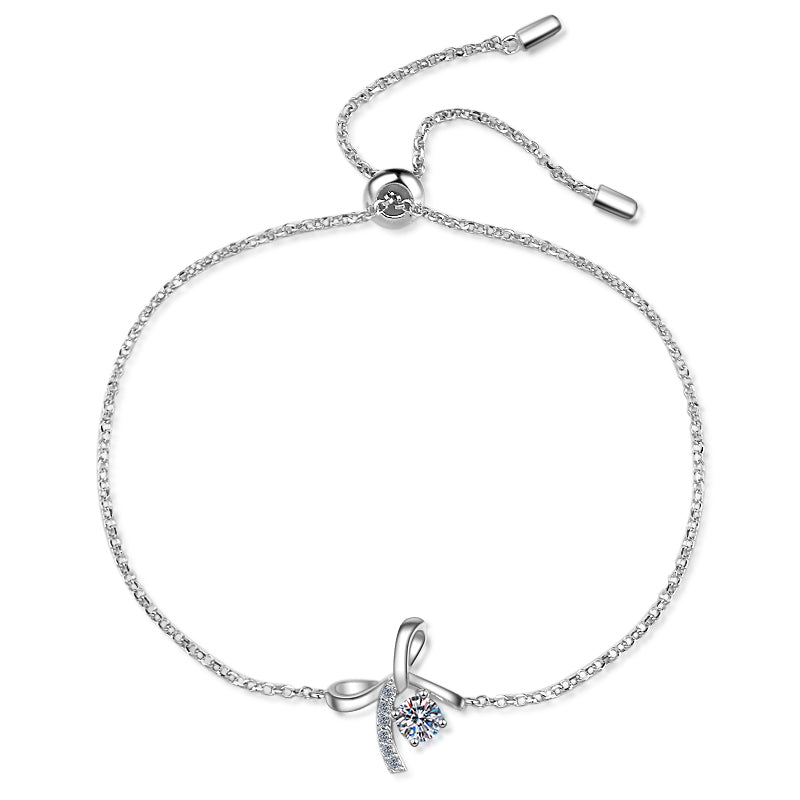 Lanjewels Bowknot Moissanite Diamond Bracelet 0.3 ct