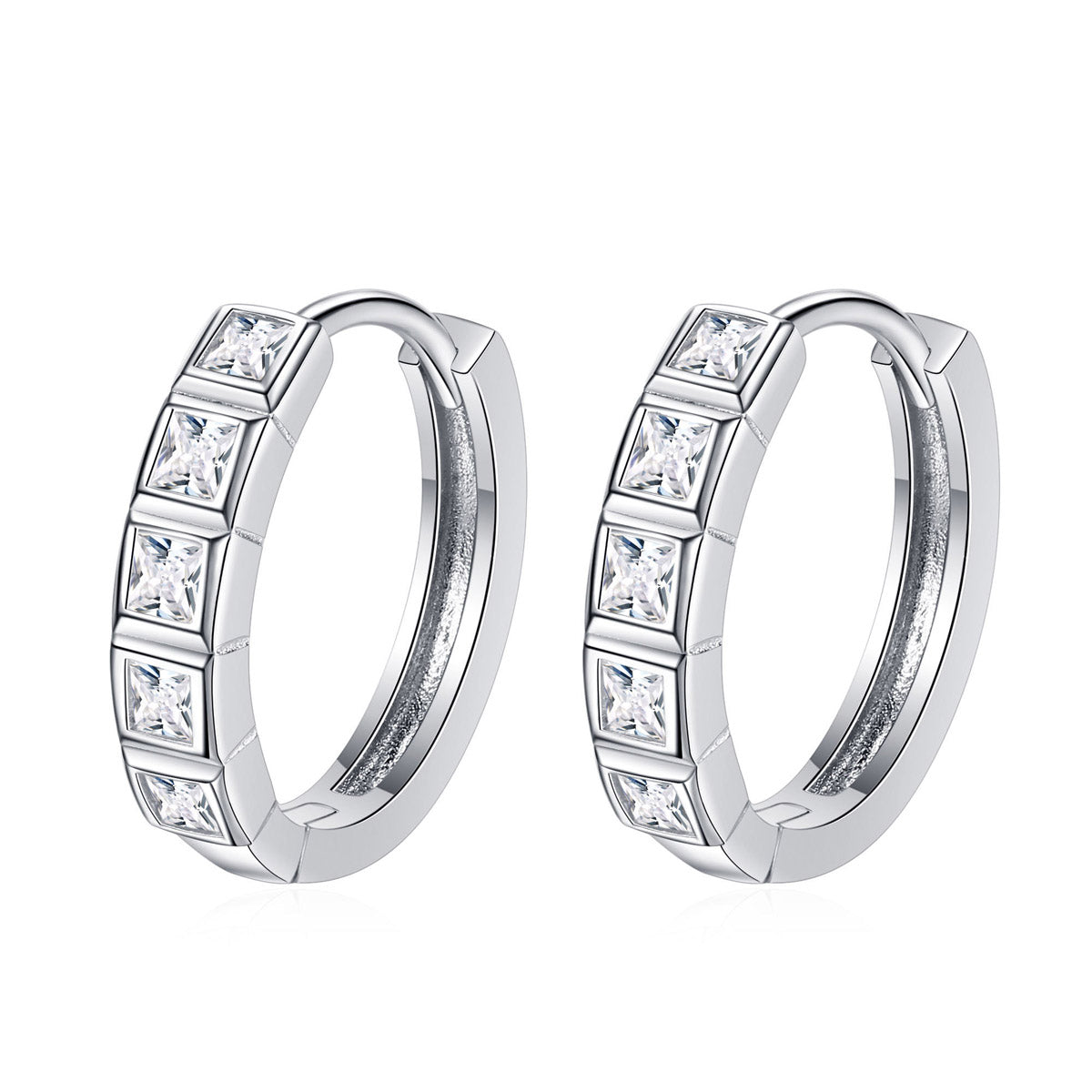 LANjewels Round Moissanite Hoop Earrings (1.0 ct.tw.)