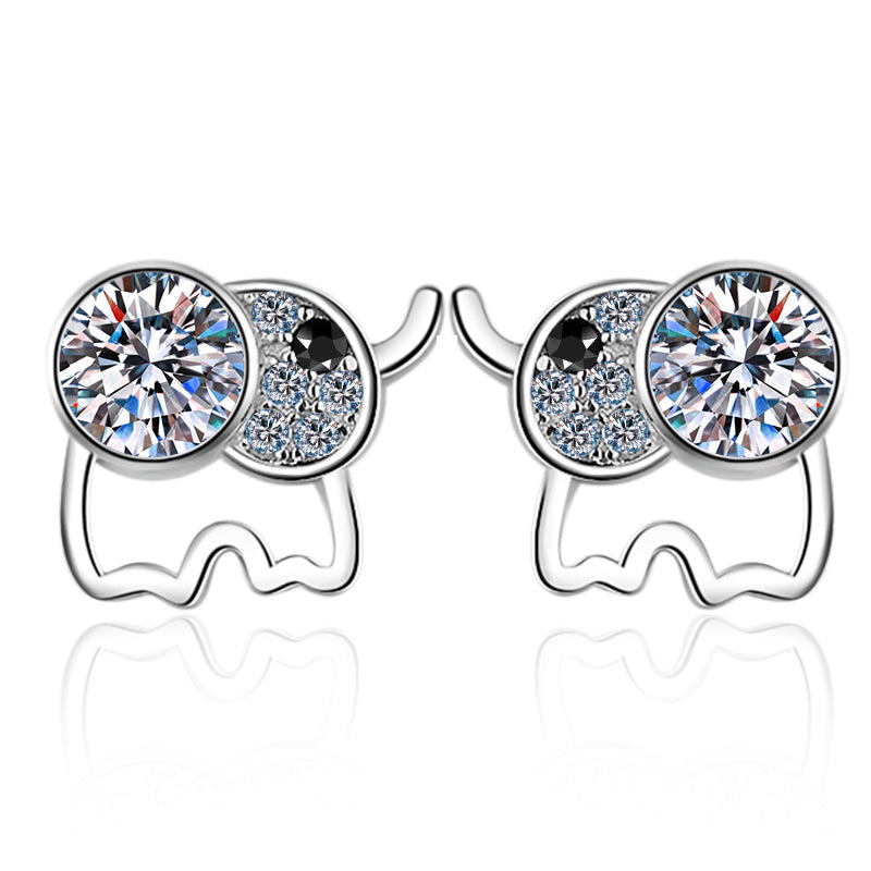 LANjewels Elephant Moissanite Drop Earrings (0.6 ct.tw.)