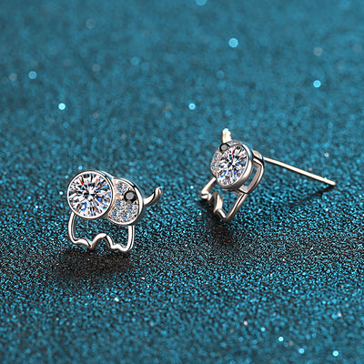 LANjewels Elephant Moissanite Drop Earrings (0.6 ct.tw.)