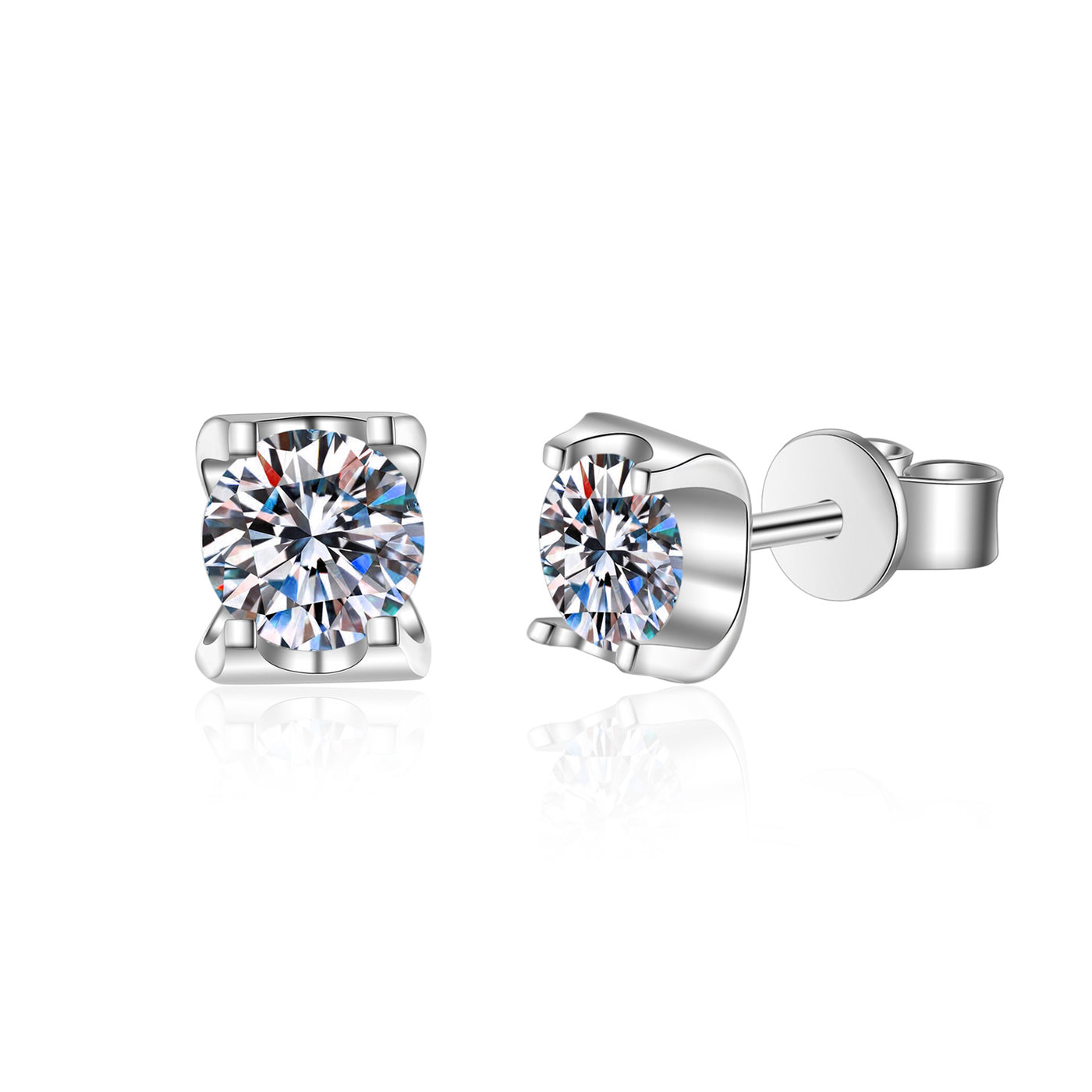 LANjewels Bull Head Moissanite Stud Earrings (1.0/2.0 ct.tw.)