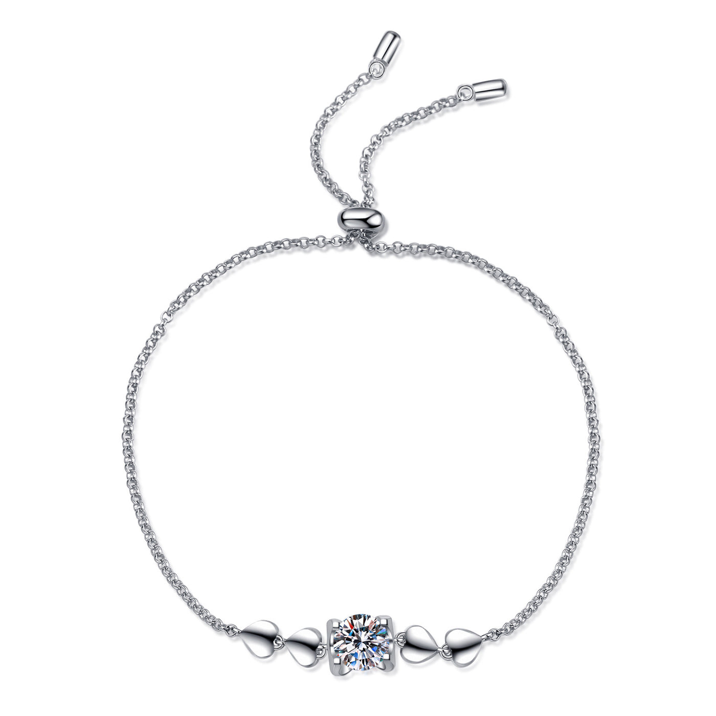 Lanjewels Heart Love Moissanite Diamond Bracelet 1.0 ct