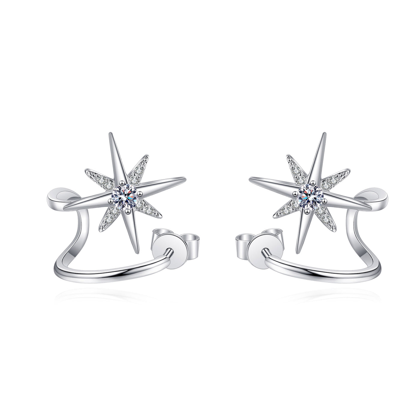 LANjewels Star Climber Moissanite Stud Earrings (0.28 ct.tw.)