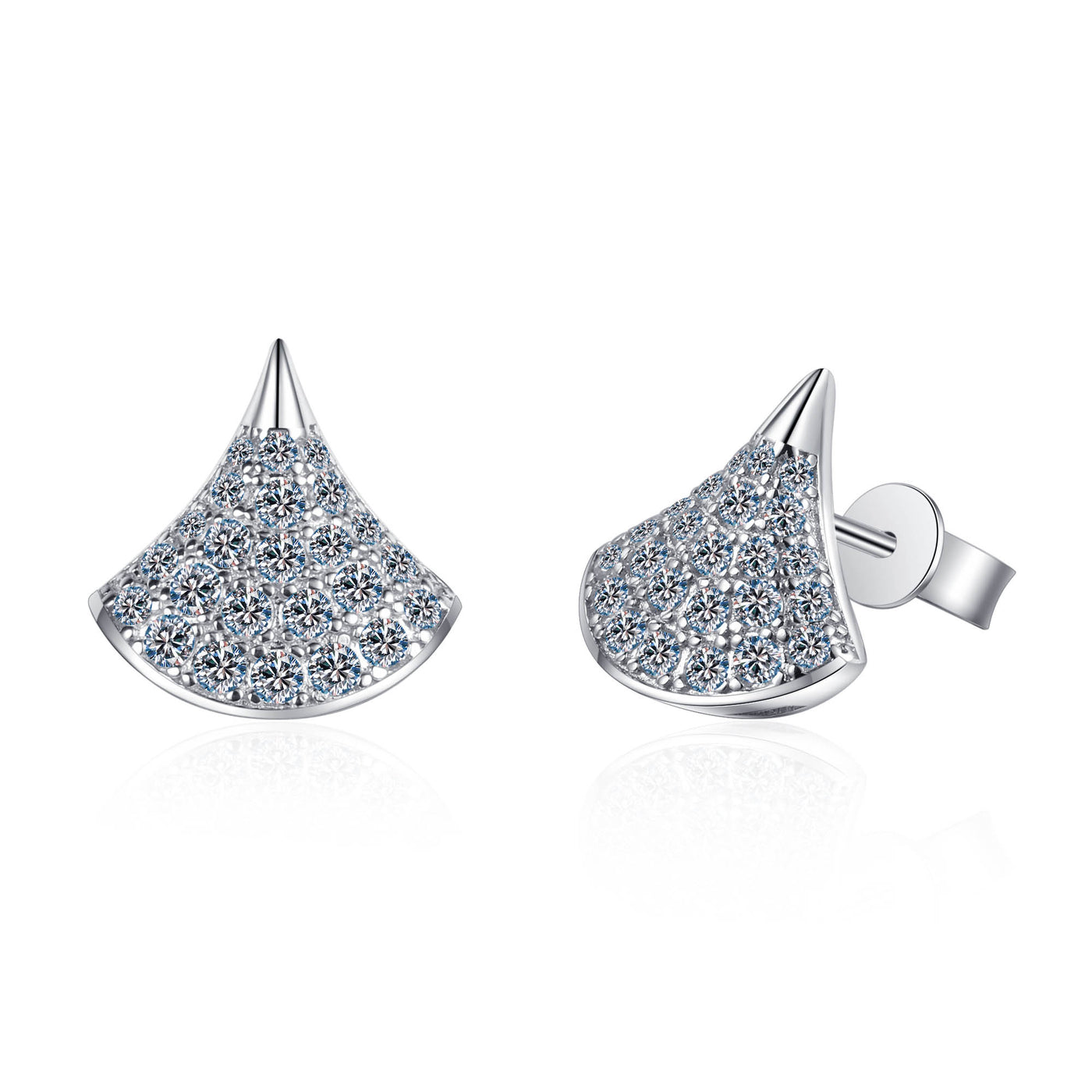 LANjewels Small Skirt Moissanite Stud Earrings (0.76 ct.tw.)