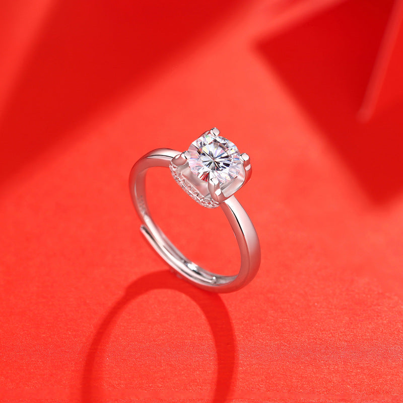 LANjewels Alistar Moissanite Engagement Ring